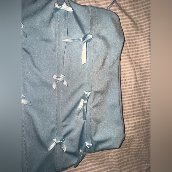 Light Blue edikted Lucinda bow detail corset size large - Picture 7 of 11